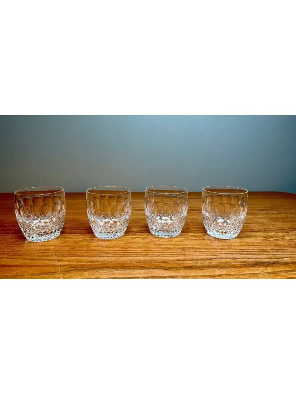 Set of 4 Vintage Waterford Crystal Old Fashioned Glasses,  Colleen Pattern